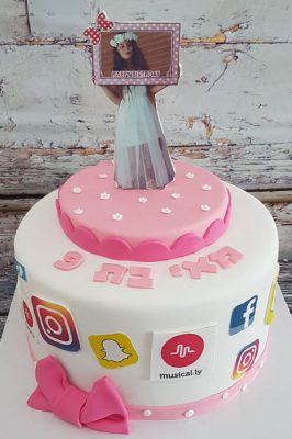 עוגות בצק סוכר בנות